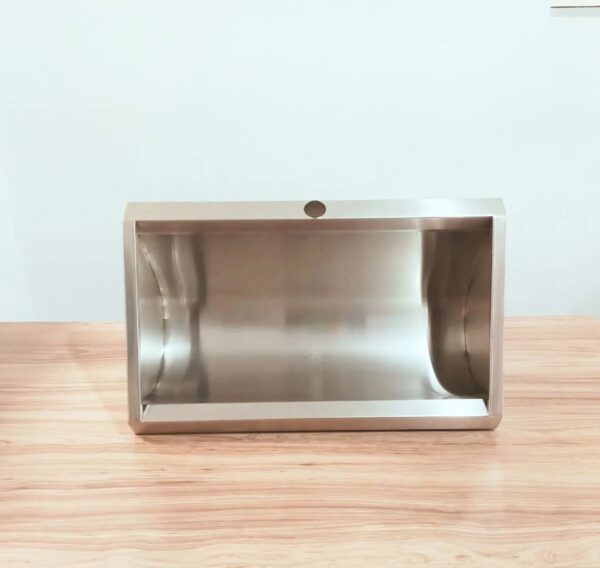 Mictório Em Aço Inox Coletivo Med 1000x300x350mm - Imagem 2